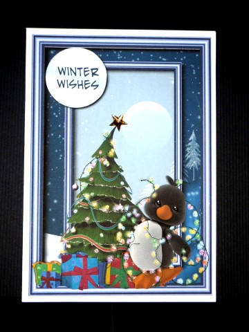 Tangled Lights Christmas Penguin by Lynn Butters