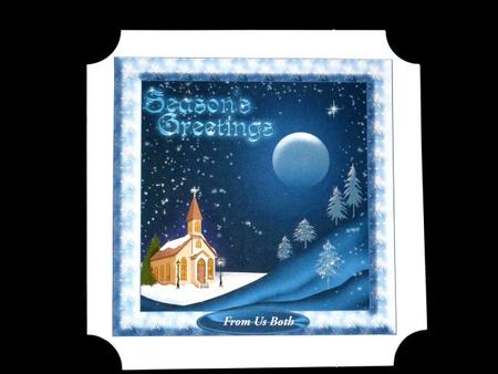 8x8 Framed Xmas Church Scene by Lynn Butters
