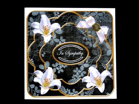 White Lily in Sympathy Fancy 8in Decoupage Cf Kit by Lynn Butters