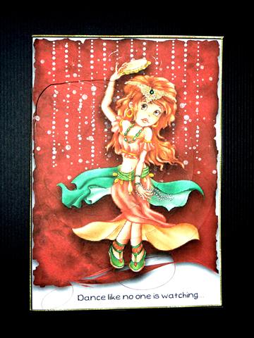 Dance Off-center Pyramid Card & Envelope Kit by Lynn Butters