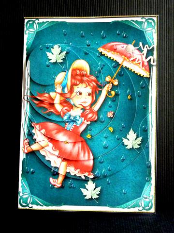 Windy Day Off-center Pyramid Card & Envelope Kit by Lynn Butters