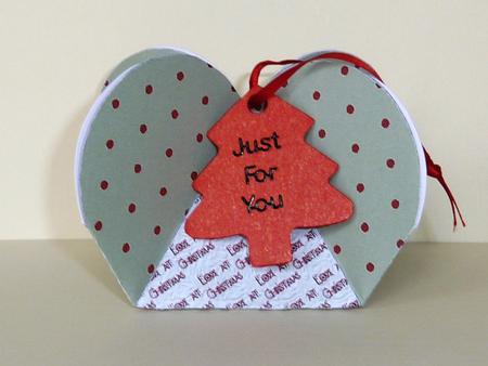 Spotty Christmas Pyramid Box by Lynn Butters