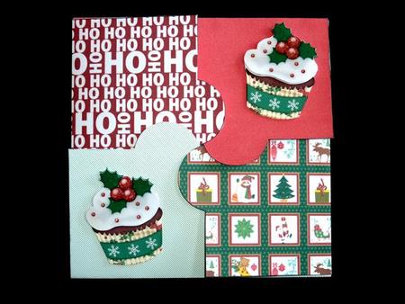 Santa?s Cupcakes Dovetail Card & Envelope Kit by Lynn Butters