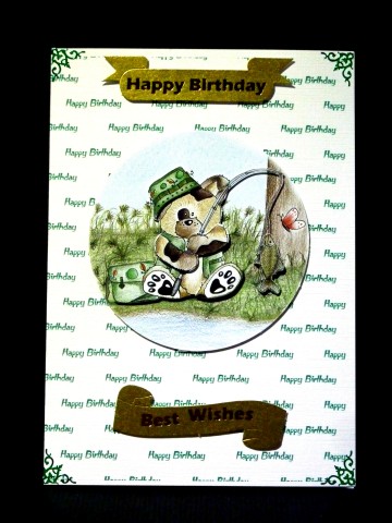 Happy Birthday Green Background by Lynn Butters