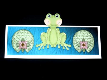 Hoppy Birthday Frog Over the Top Large Card by Lynn Butters