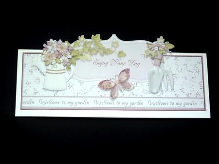 Garden Tools Over the Top Large Card by Lynn Butters