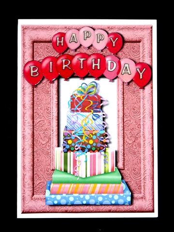 Happy Birthday Stack of Presents - Pink by Lynn Butters