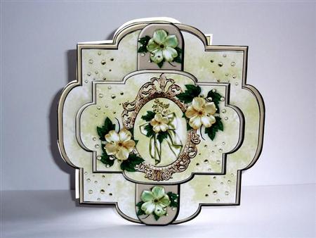Framed Blossom Shaped Layered Card by Lynn Butters