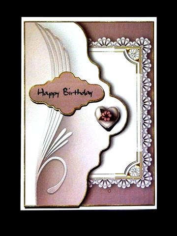 Dazzling Mauve Envelope Card Front Topper 2 by Lynn Butters