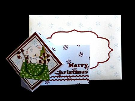 Polar Bear Purse Twist Turn Card by Lynn Butters