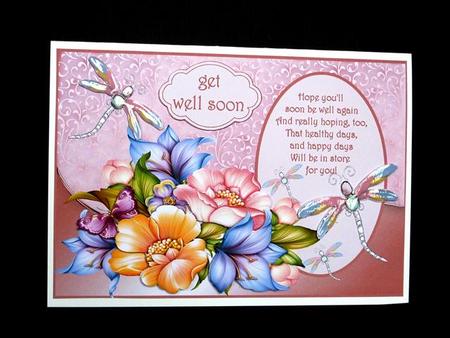 Dragonflies and Blooms Get Well by Lynn Butters