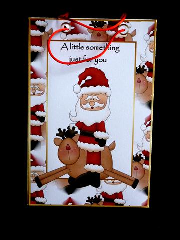Santa and Rudolph Gift Bag by Lynn Butters