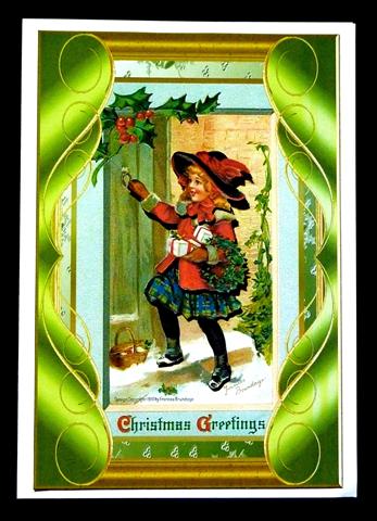 Season's Greeting's Decoupage Card Front by Lynn Butters