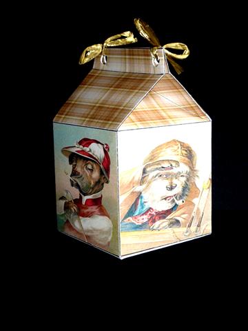 Milk Carton Gift Box - It's a Dogs Life by Lynn Butters