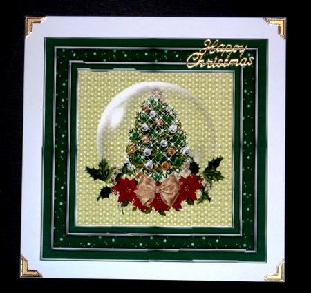 Twinkling Christmas Tree Shell Edged Corner Stacker by Lynn Butters