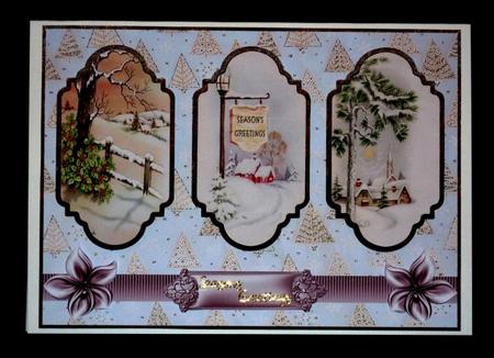 Winter Christmas Scenes Panel Card by Lynn Butters