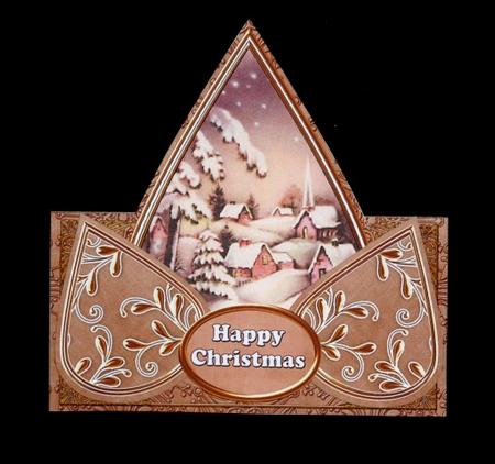 Snowy Village Happy Christmas Teardrop Trio Kit by Lynn Butters
