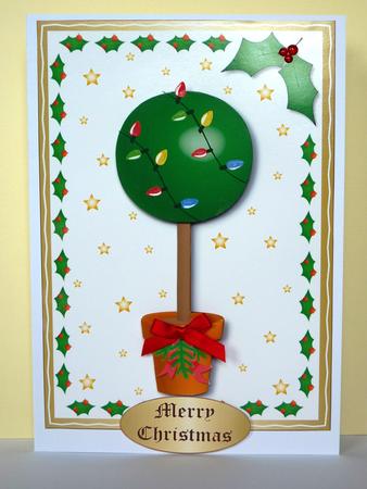 Christmas Boj Tree Decoupage by Lynn Butters