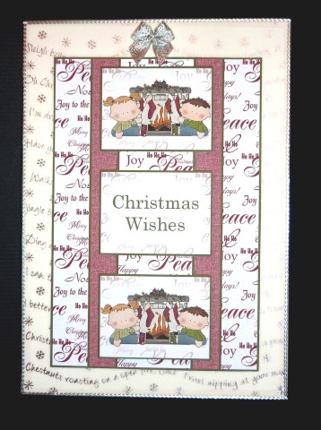 Waiting for Santa Christmas 3 Panel Fold Back by Lynn Butters