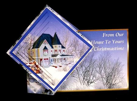 Large Twist Turn Card - Winter House by Lynn Butters