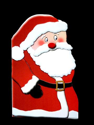 Shaped Card - Santa by Lynn Butters