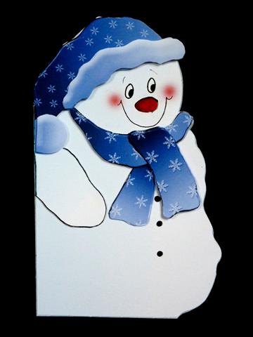 Shaped Card - Snowlady by Lynn Butters