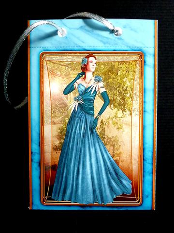 Art Deco Lady Rose Aqua Mini Bags by Lynn Butters