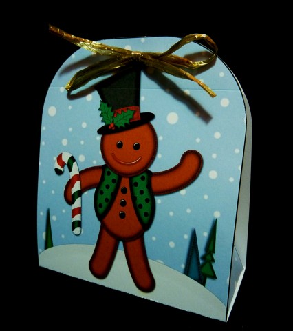 3D Xmas Gingerbread Man Treat or Favour Box Mini Kit by Lynn Butters