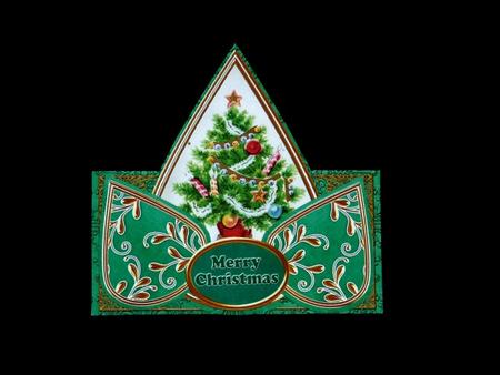 Elegant Tree Green Merry Christmas Teardrop Trio Kit by Lynn Butters