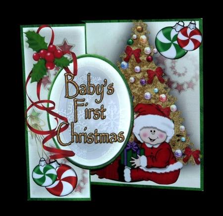 Baby's First Christmas-caucasion Baby by Lynn Butters