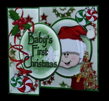 Baby's First Christmas-caucasion Baby Face by Lynn Butters