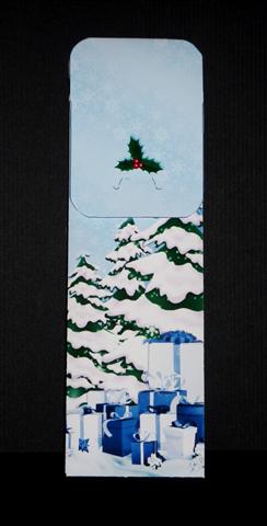 Snowy Christmas Gifts Cutlery Wrap by Lynn Butters