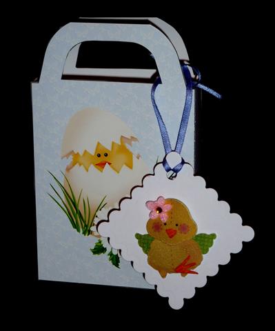 Blue Easter Chick Gift Bag by Lynn Butters