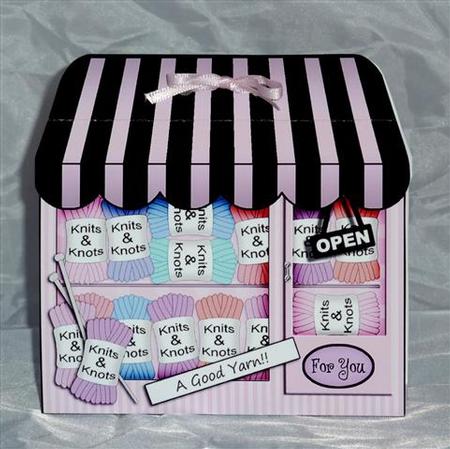 3D Little Knitting Shop Treat or Favour Box Mini Kit by Lynn Butters