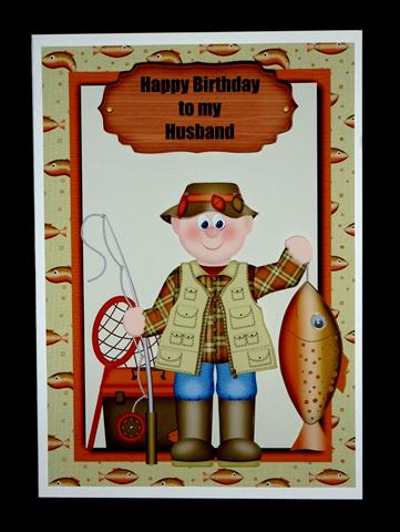 Fishing - Happy Birthday to My Husband by Lynn Butters
