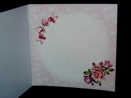 8x8 Vintage Girl Cheers Rose Wreath Insert Plate by Lynn Butters