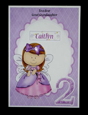 Pretty Purple Fairy in Purple Oval Frame 2 by Lynn Butters