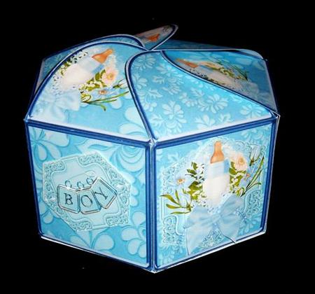 Baby Boy Cluster Large Hexagonal Gift Box Mini Kit by Lynn Butters