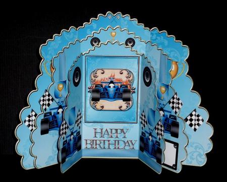 Triple Layer Gatefold - Racing Car by Lynn Butters