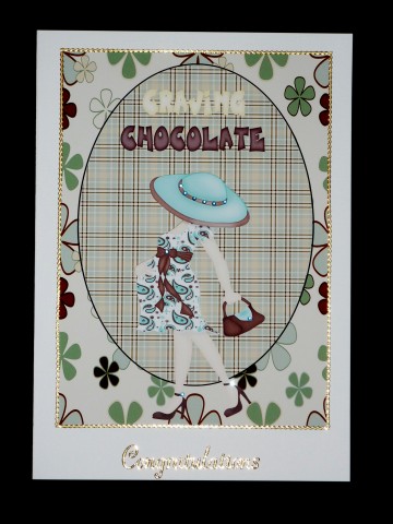 A4 Aprox Craving Chocolate Pregnancy Topper by Lynn Butters