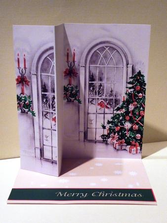 Stand Up Card Folded Card Christmas Morning by Lynn Butters