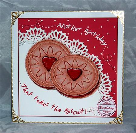 8 x 8 Jammy Dodgers Biscuits Birthday Mini Kit 3D Decoupage by Lynn Butters