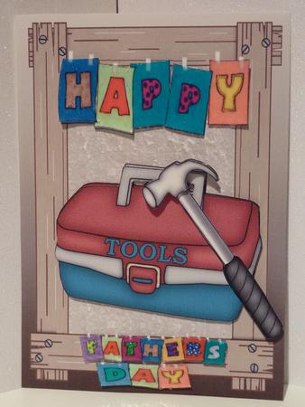 Fathers Day Toolbox Card Front by Lynn Butters