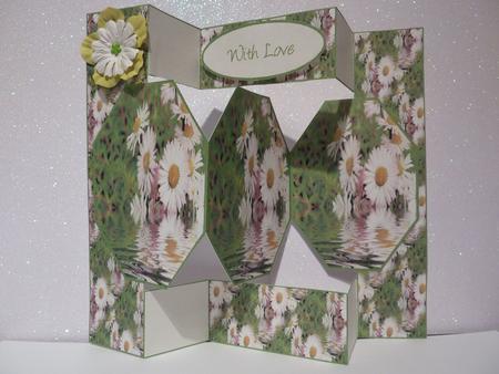 Daisies in the Water 3 Panel Pop Up Card by Lynn Butters