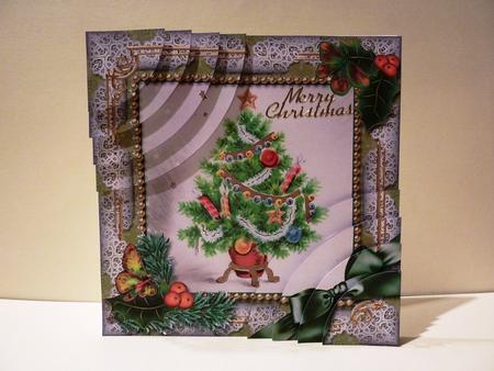 The Tree Holly 6 Inch Duo Corner Stack Card Front by Lynn Butters
