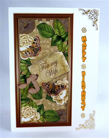 Cream Rose for My Wife Dl Topdown Topper by Lynn Butters