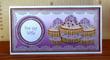 Lilac Vintage Cupcake for My Wife Dl Topper by Lynn Butters