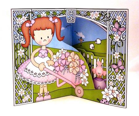 3D Girlz Liz's Wheelbarrow Scene It Card Kit by Lynn Butters