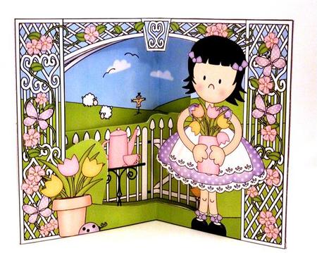 3D Girlz Suzi's Tulips Scene It Card Kit by Lynn Butters