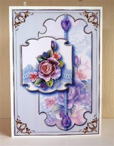 Majestic Blackberry Rose Corner Stacker Topper 2 by Lynn Butters